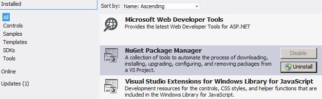 Visual Studio - NuGet Package Manager